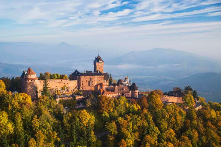Aerial view of Château du Haut-Kœnigsbourg
