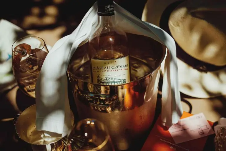 Moustiers Sainte Marie, France Chilled bottle of Provence Rose wine