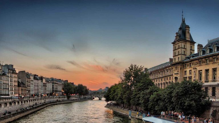 Seine River at Sunset in Paris