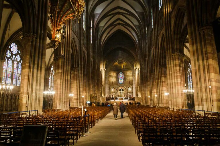 interior and alter of Notre-Dame de Strasbourg Cathedral_