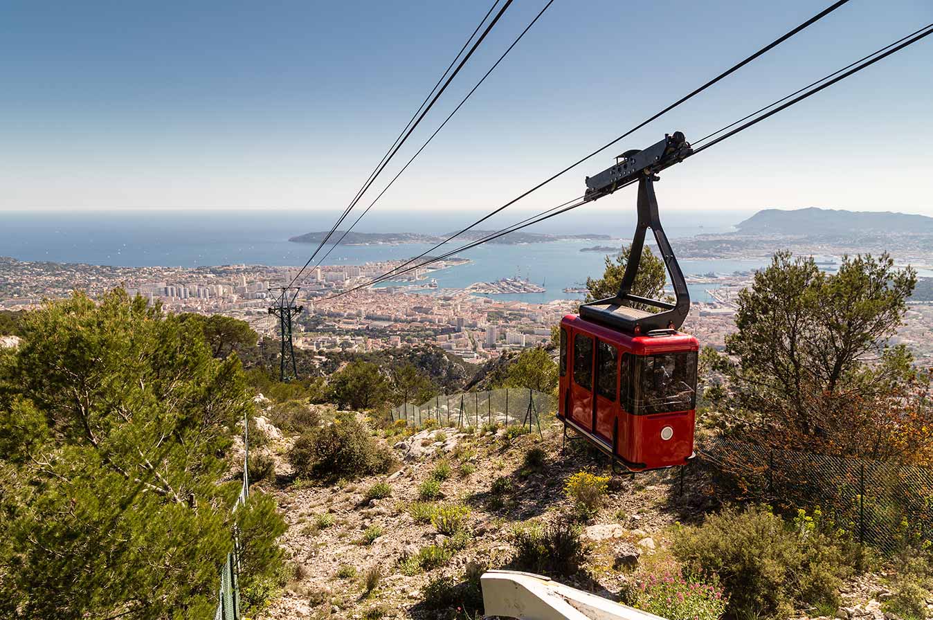 Cable Car Ride Mont Faron, Marseilles