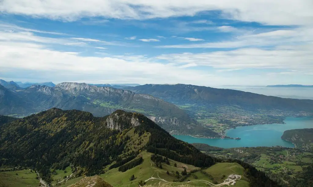Stunning mountain range walks in the French Alps.