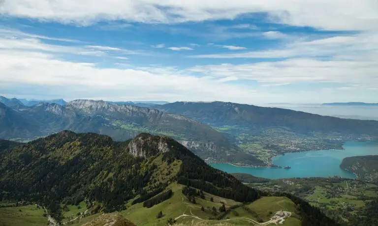 Stunning mountain range walks in the French Alps.