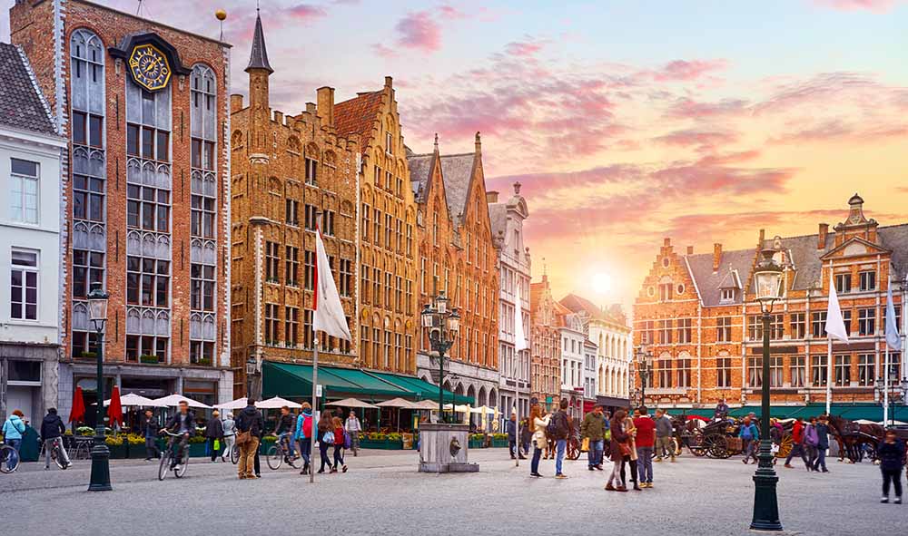 Bruges Market Square, Belgium